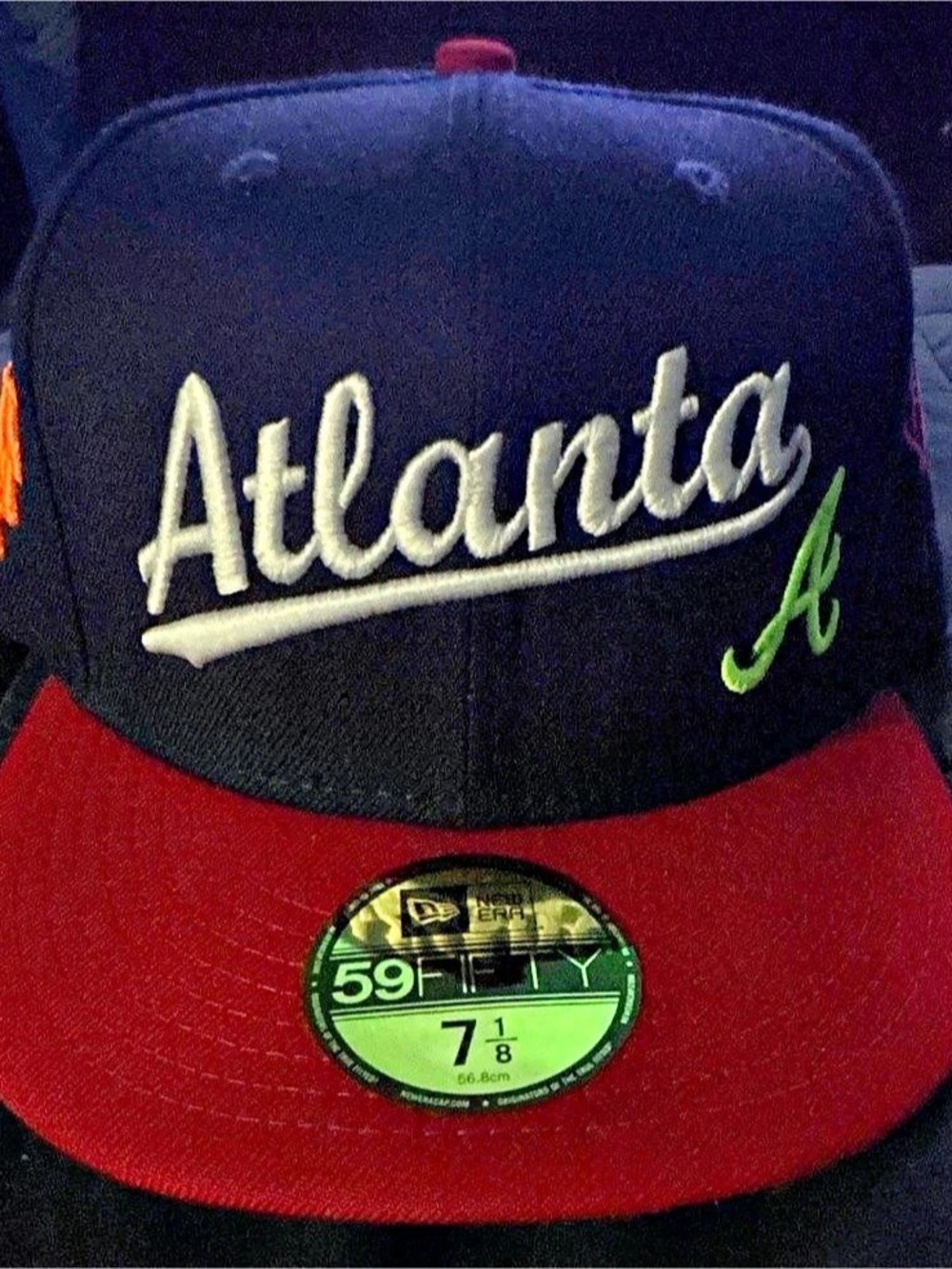 Slowbucks New Era 59FIFTY Atlanta Braves Custom Fitted Hat Atlanta Braves
